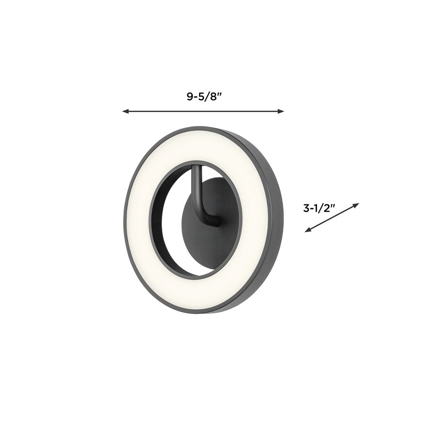 AFX Lighting One 1Lt 10" LED Wall Sconce, Black/White