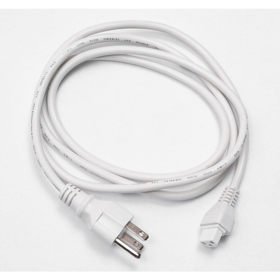 AFX Lighting Riley 5' Power Cord with 3-Prong Plug, White
