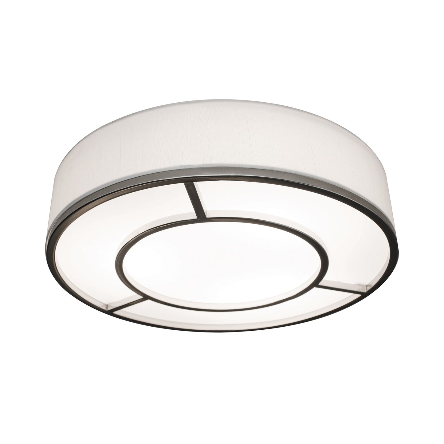 AFX Lighting Reeves 1Lt 16" Flush Mount, Satin Nickel, White