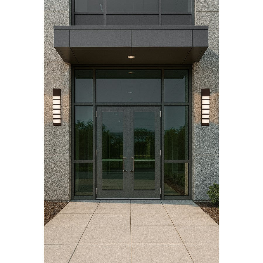 AFX Lighting State 1 Light 24" LED Outdoor Sconce, Bronze/White