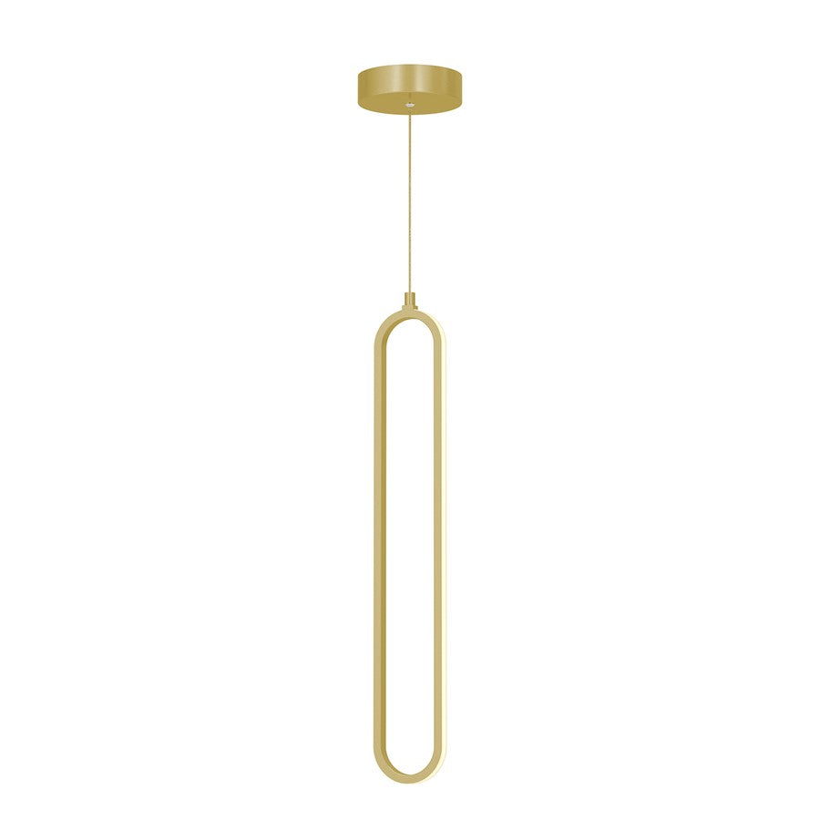 AFX Lighting Sienna 1LT 24'' 1-Light LED Pendant, Gold/White - SIEP24LAJD1GD