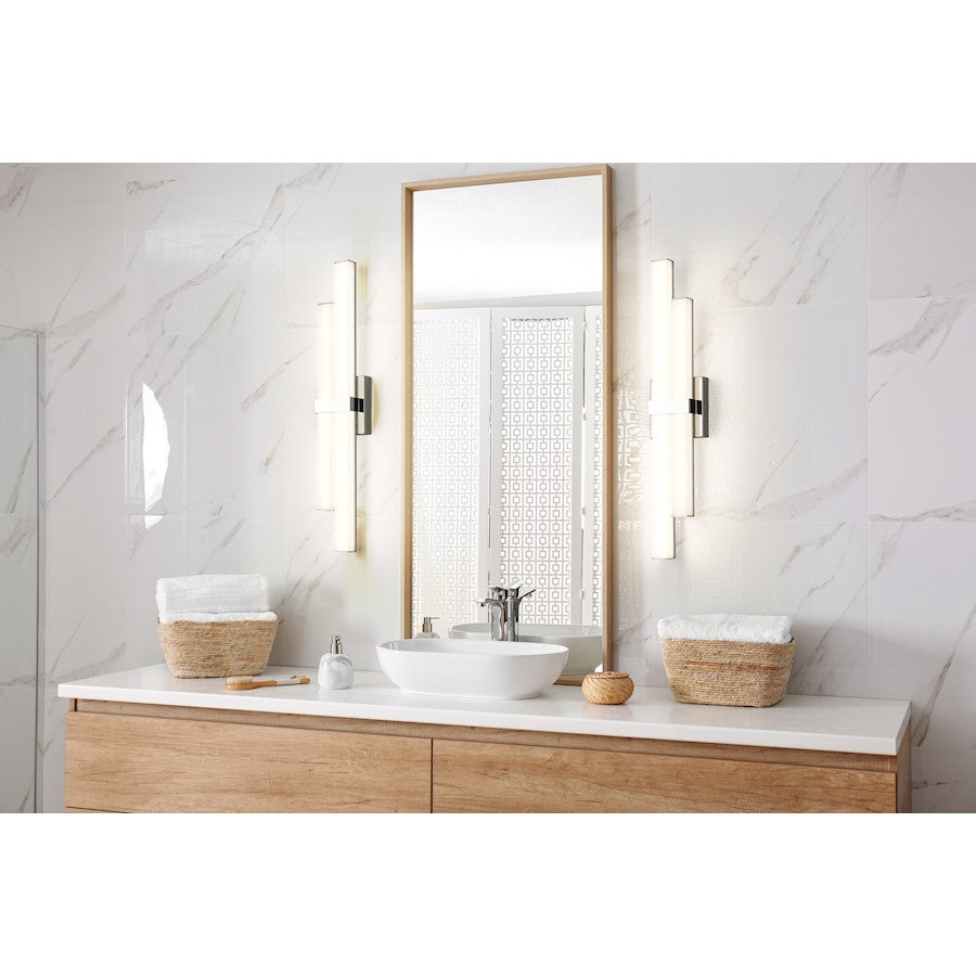 2 Light 25" Bathroom Vanity Light, Chrome