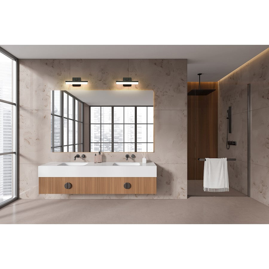 1 Light 13" Bathroom Vanity Light, Matte Black