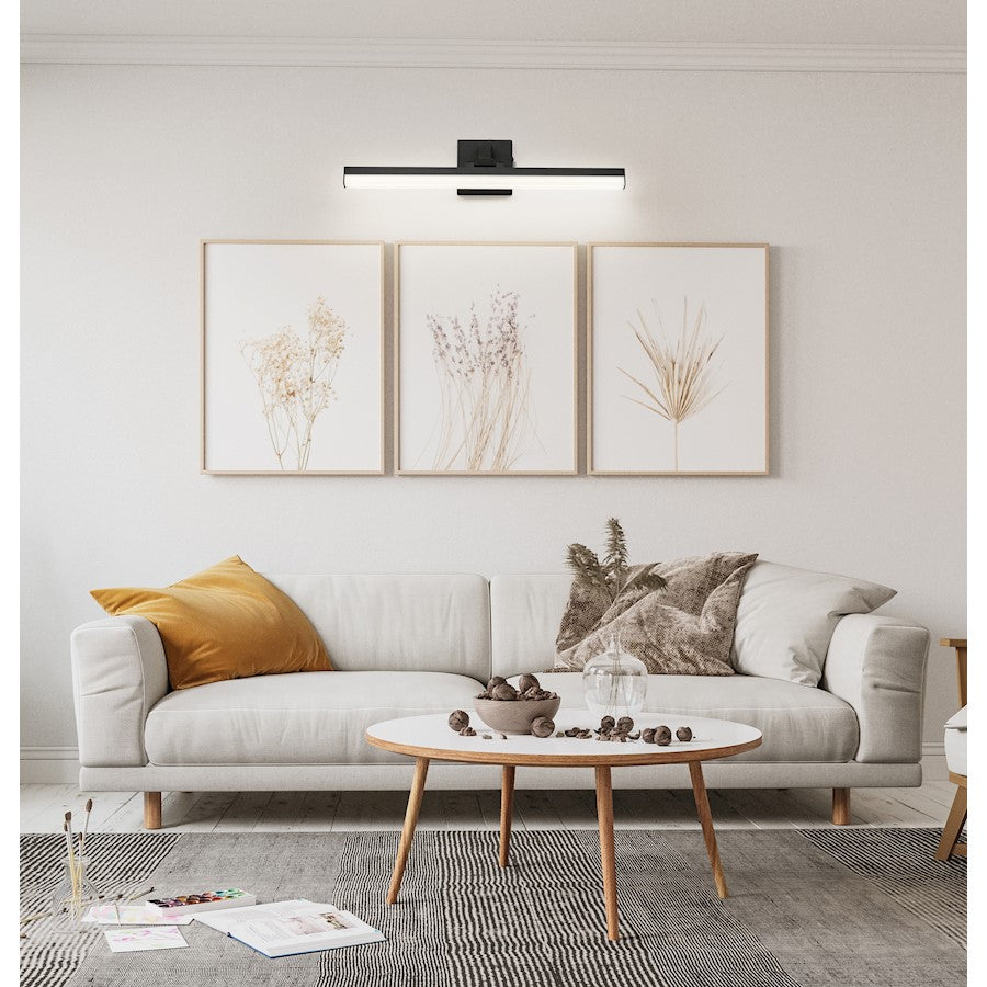 1 Light 25" Bathroom Vanity Light, Matte Black