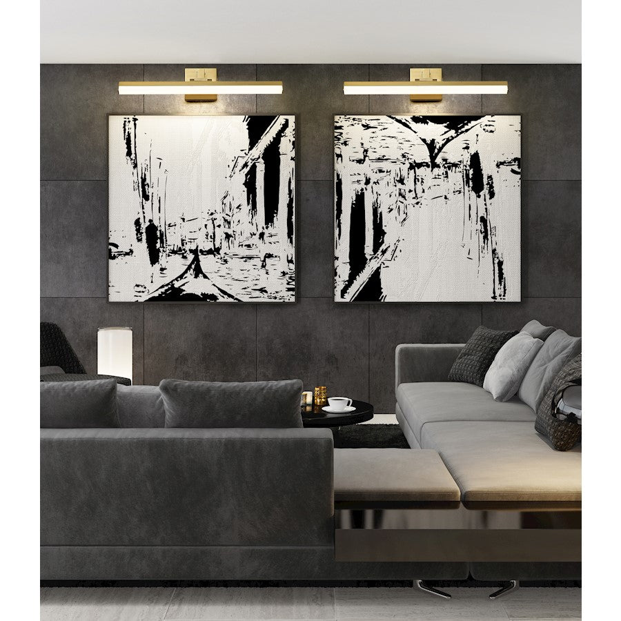 1 Light 25" Bathroom Vanity Light, Modern Gold