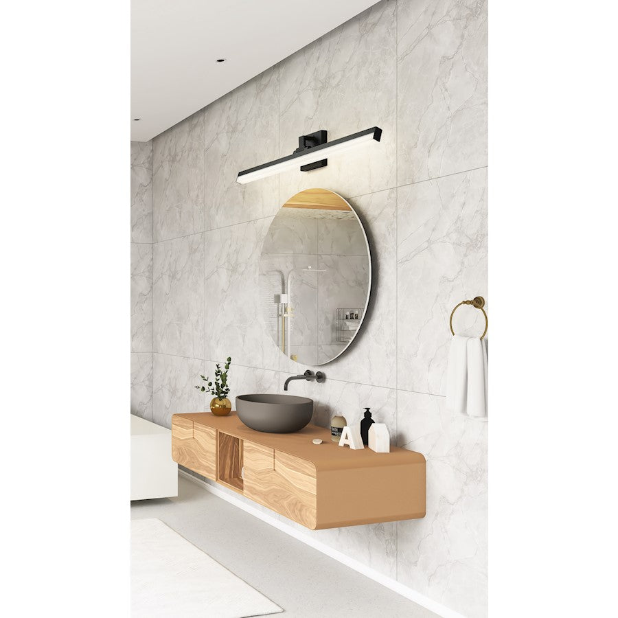 1 Light 32" Bathroom Vanity Light, Matte Black