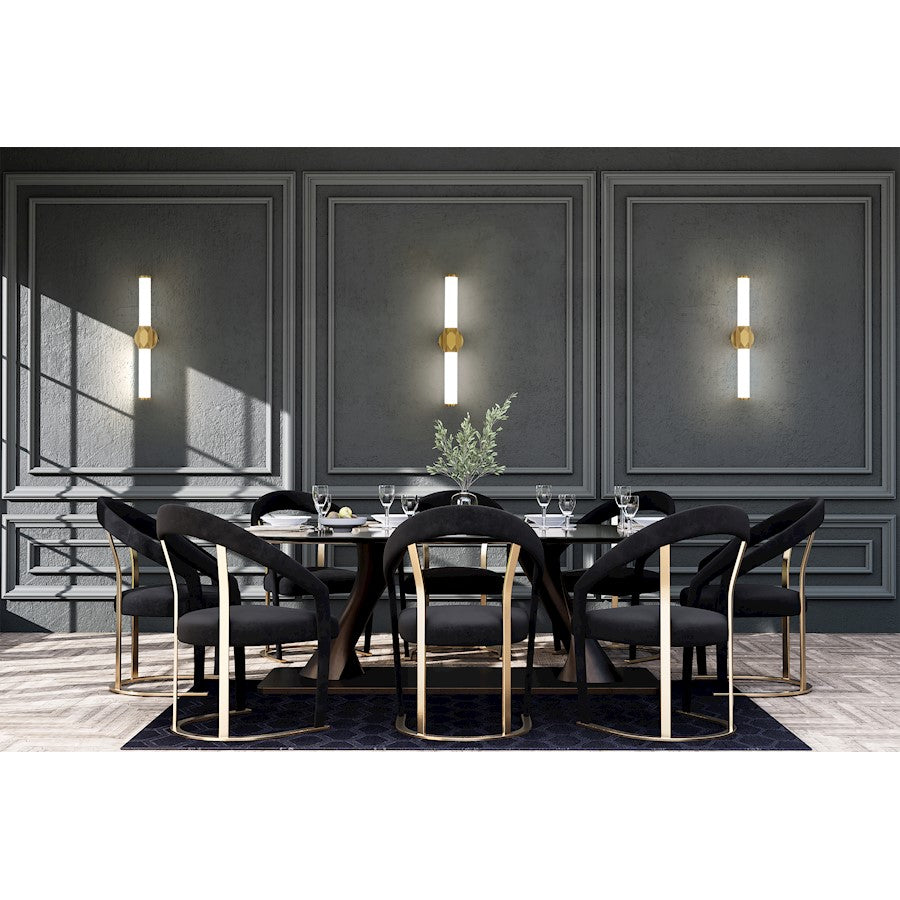 1 Light 25" Bathroom Vanity Light, Modern Gold