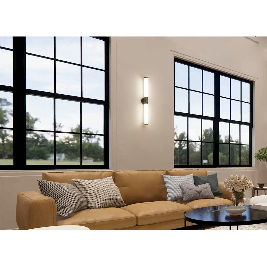 1 Light 32" Bathroom Vanity Light, Matte Black