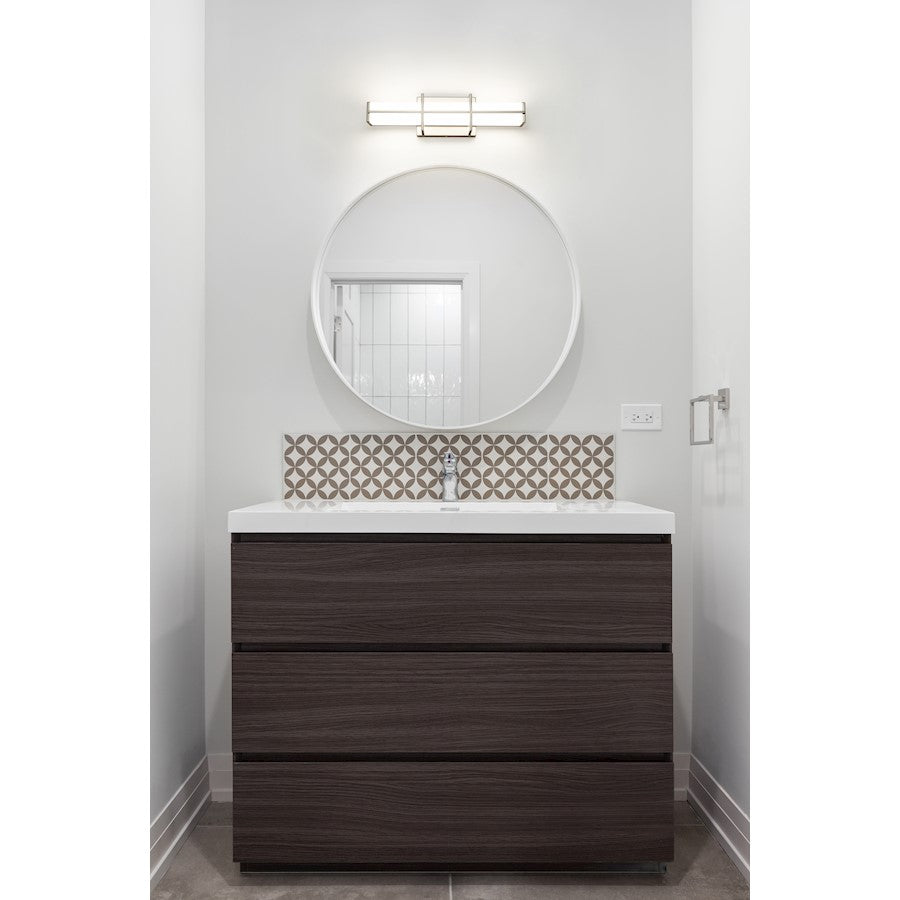 1 Light 18" Bathroom Vanity Light, Brushed Nickel