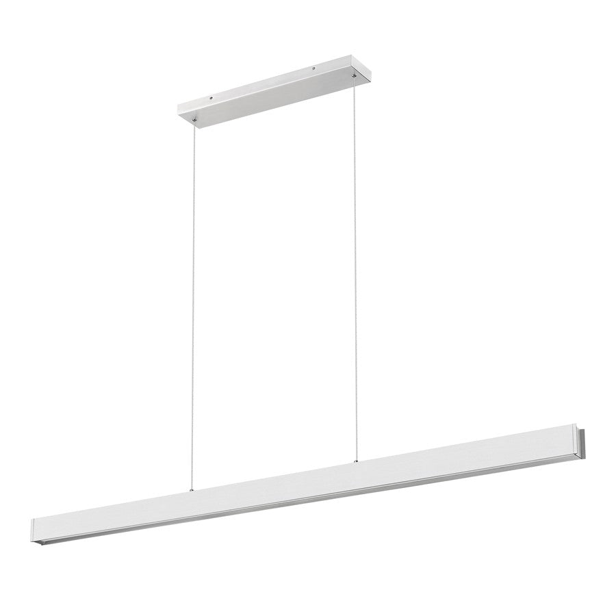 Z-Lite Hudson 1Lt Linear Chandelier, Brushed Nickel/Frosted