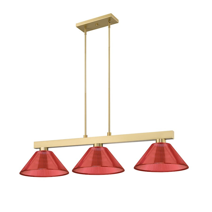 3 Light Billiard, Modern Gold