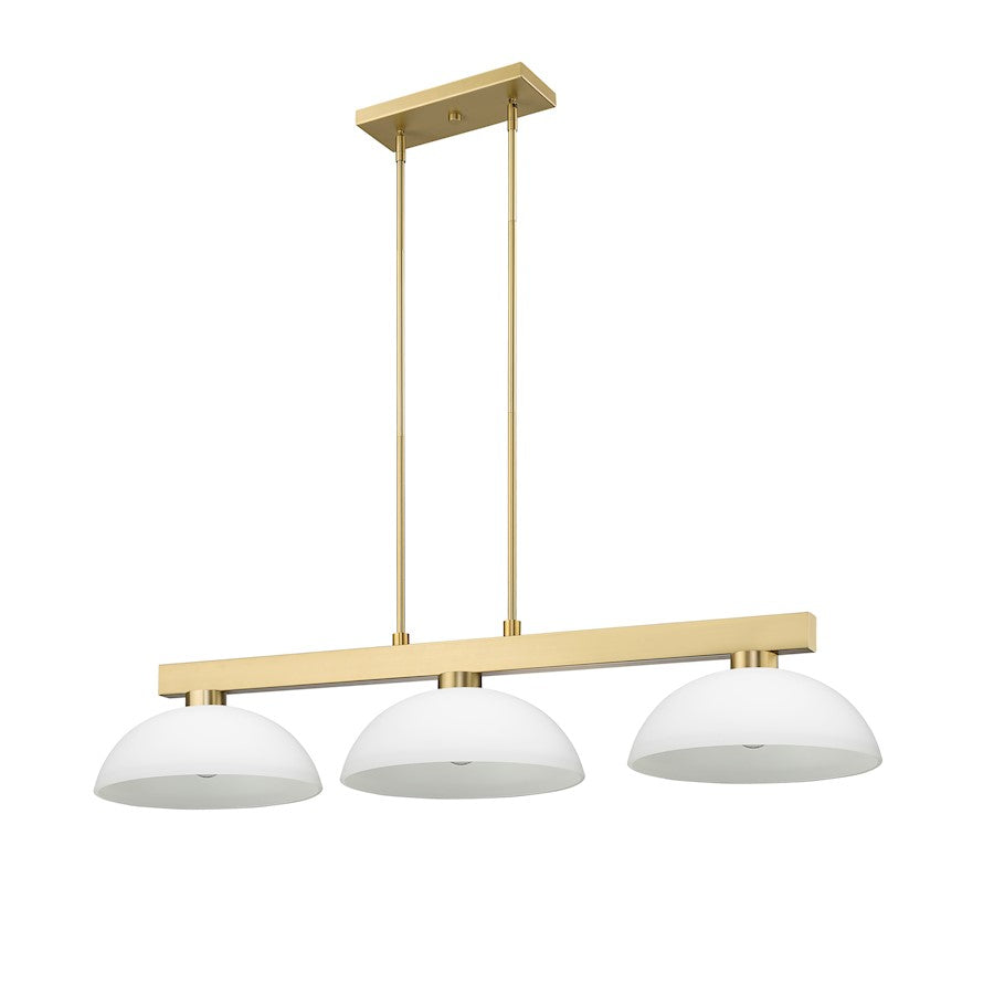 3 Light 13" Billiard, Modern Gold