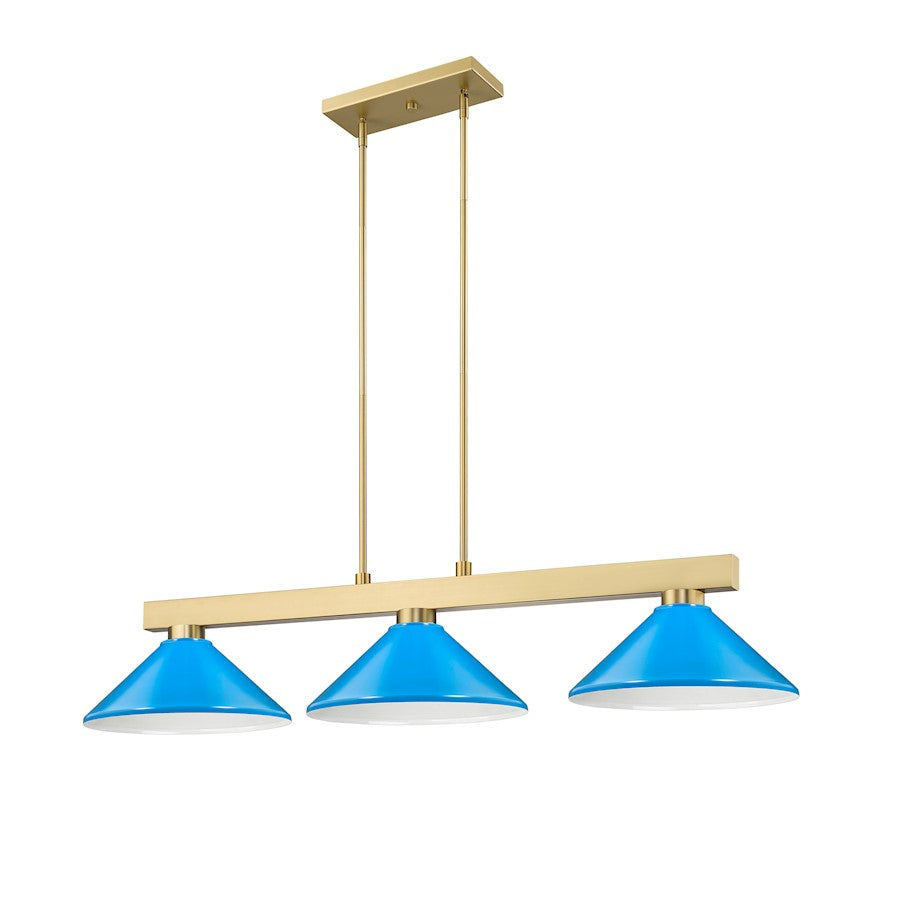 3 Light Billiard, Modern Gold
