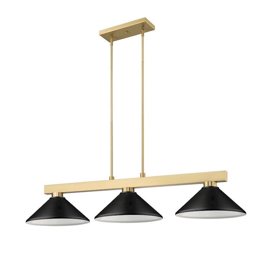 3 Light Billiard, Modern Gold