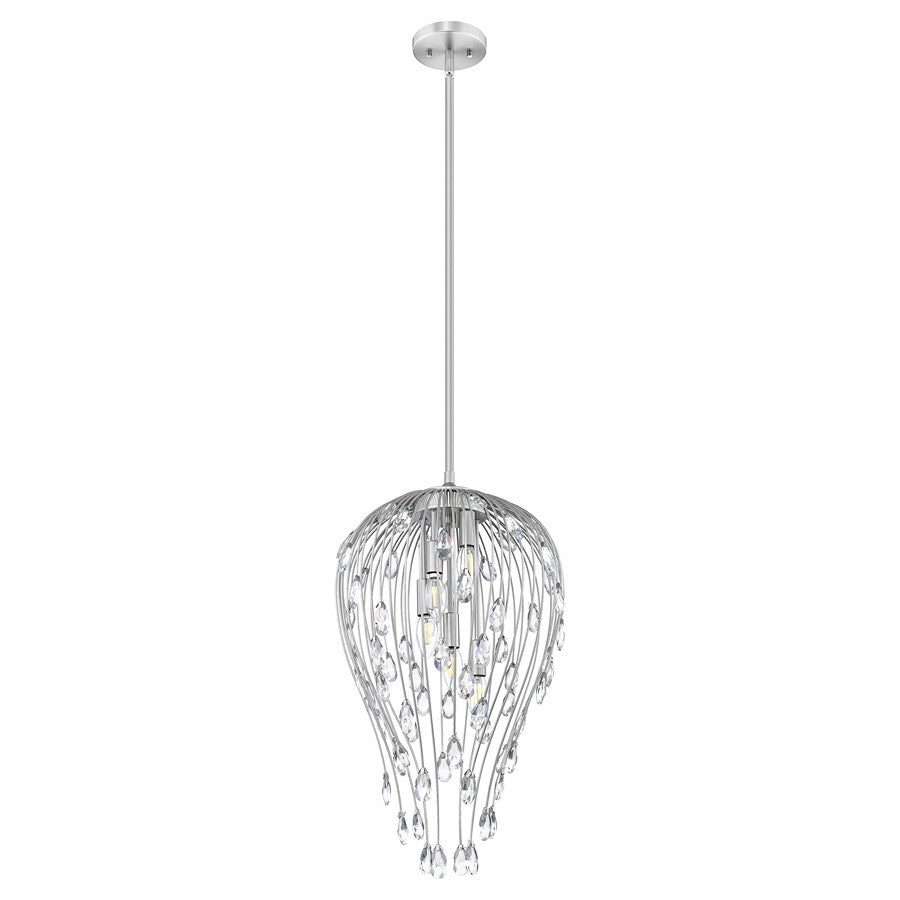 Z-Lite Gabriella 5 Light Pendant, Brushed Nickel