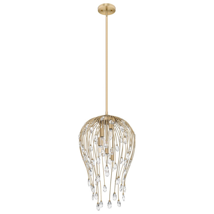 Z-Lite Gabriella 5 Light Pendant, Modern Gold