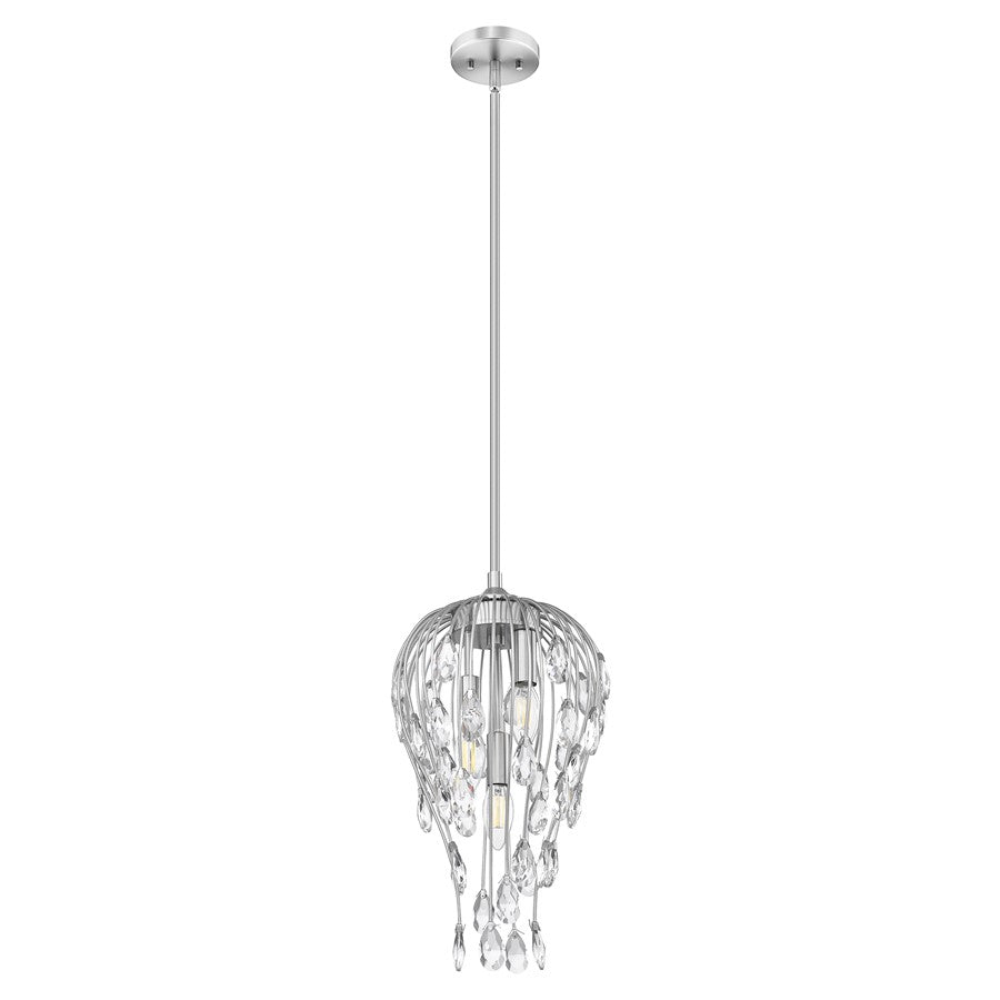 Z-Lite Gabriella 3 Light Pendant, Brushed Nickel