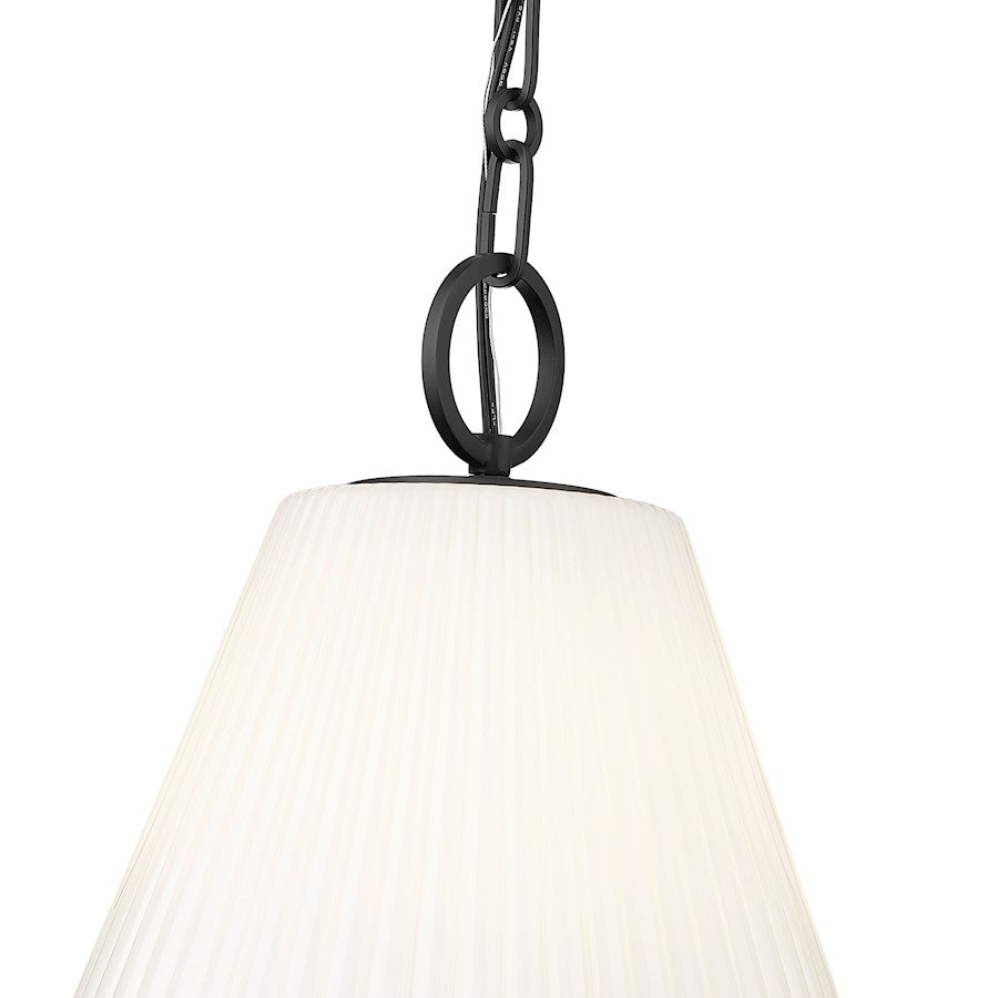 1 Light 14" Pendant, Matte Black