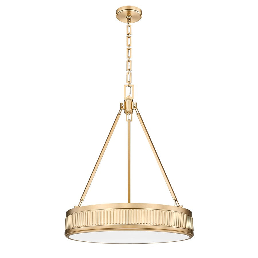 Z-Lite Quinn 3 Light 22" Pendant, Modern Gold/White