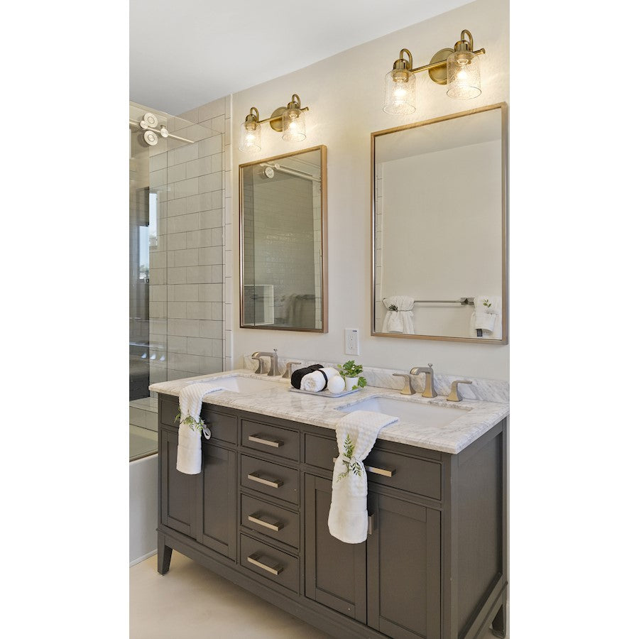 2 Light Bathroom Vanity Light, Clear