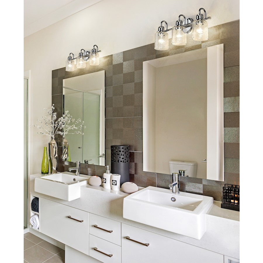 3 Light Bathroom Vanity Light, Clear