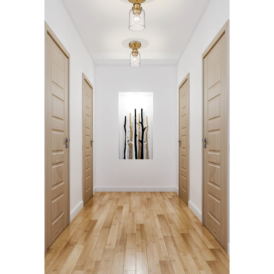 Z-Lite Kinsley 1 Light Flush Mount, Clear