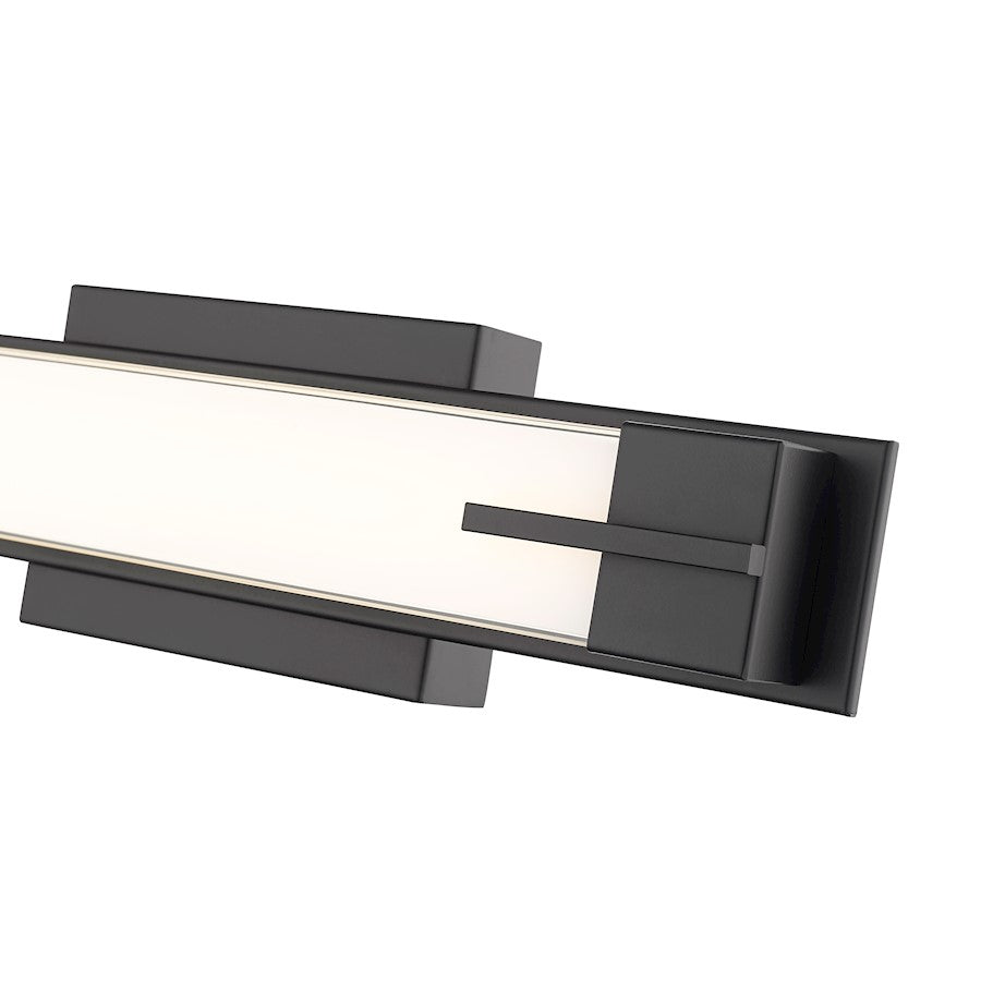 1 Light 18" Bathroom Vanity Light, Matte Black