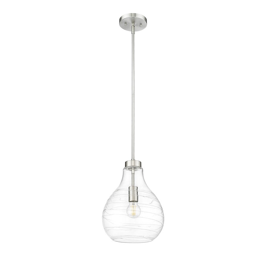 1 Light 10" Pendant, Brushed Nickel
