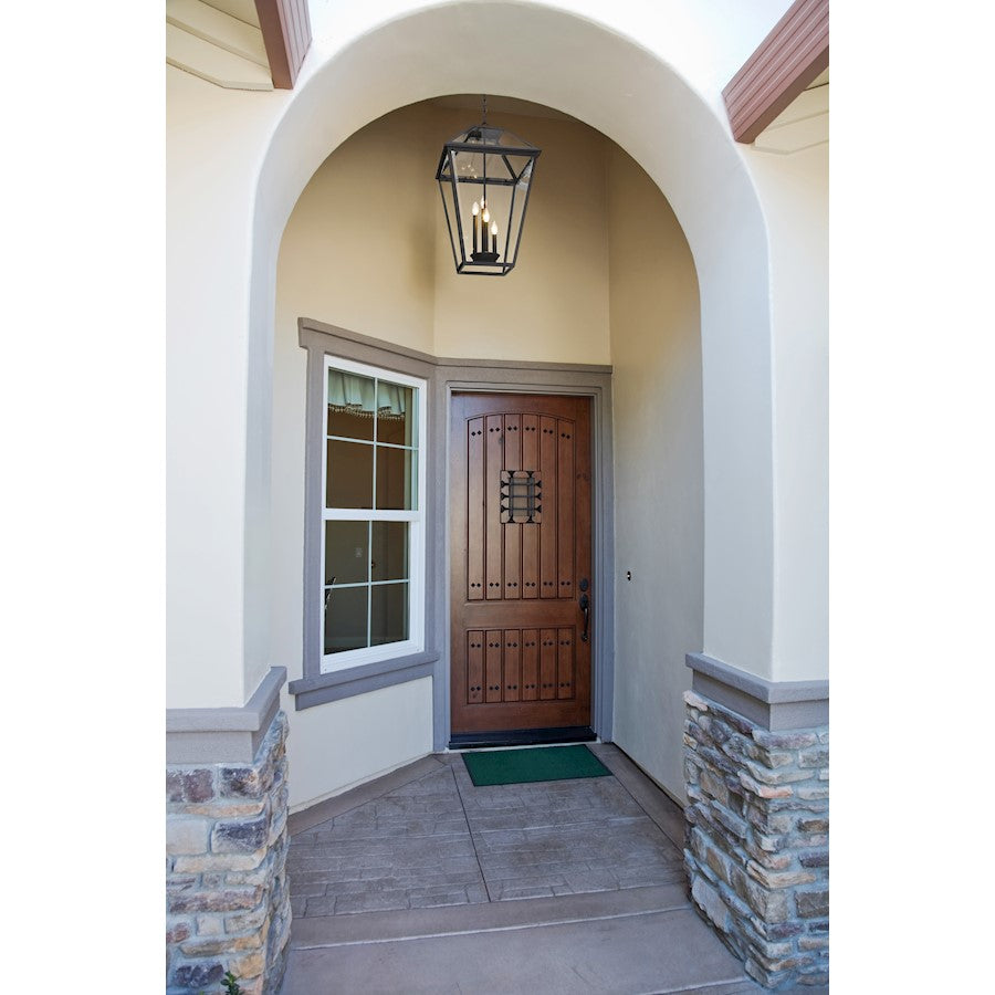 Z-Lite Talbot 4 Lt Outdoor Chain Mount Ceiling, Black/Beveled