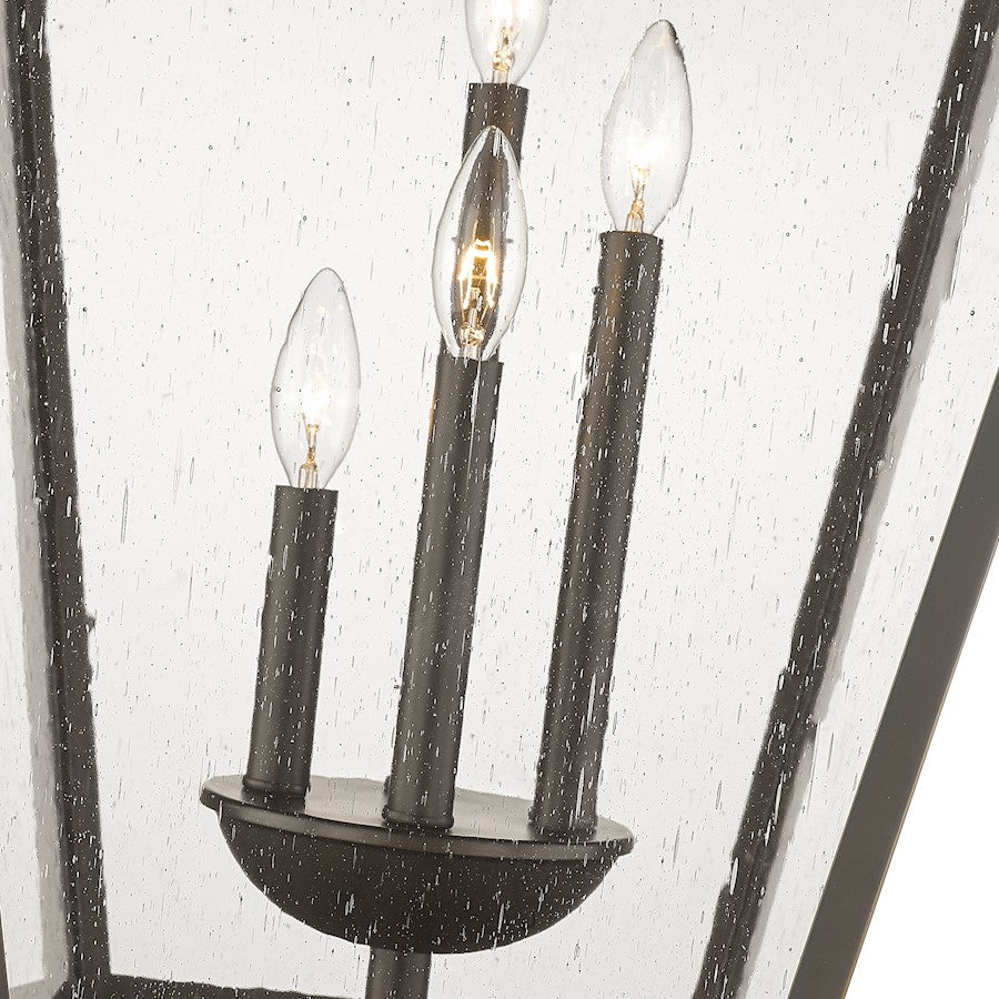 Z-Lite Talbot 4 Light 34.25" Outdoor Post Mount, Bronze/Seedy