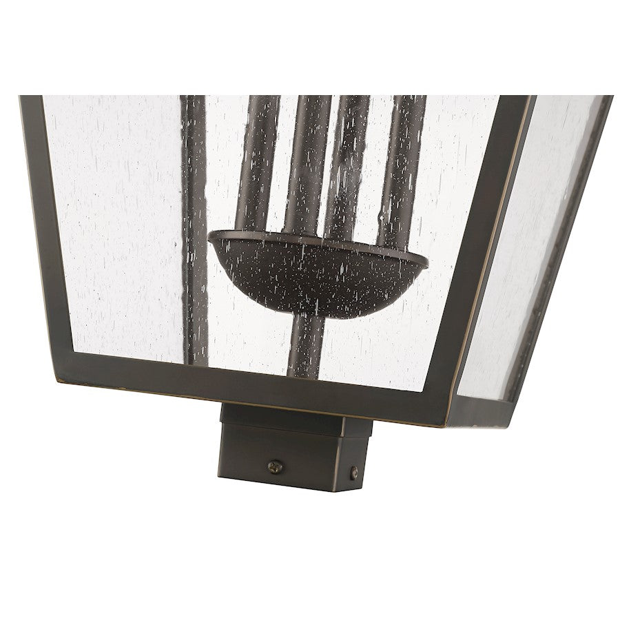 Z-Lite Talbot 4 Lt Outdoor Post Mount, Oil Rubbed Bronze/Seedy