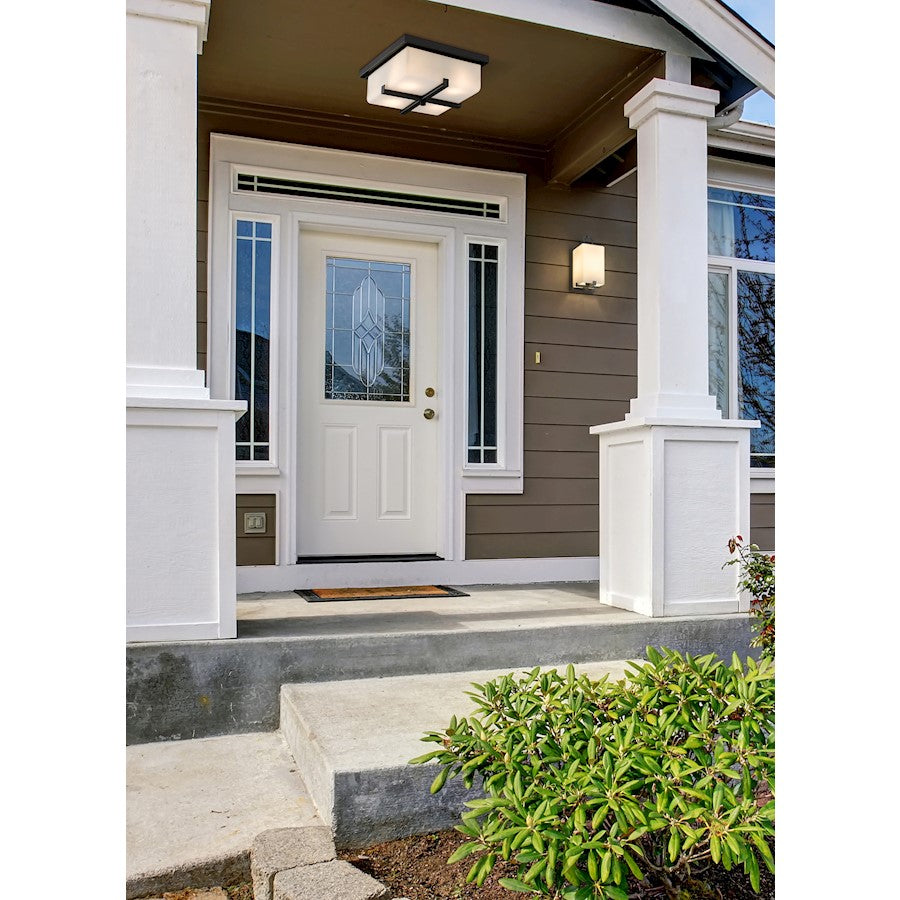 Z-Lite Sana 4 Light Outdoor Flush Ceiling Mount, Black