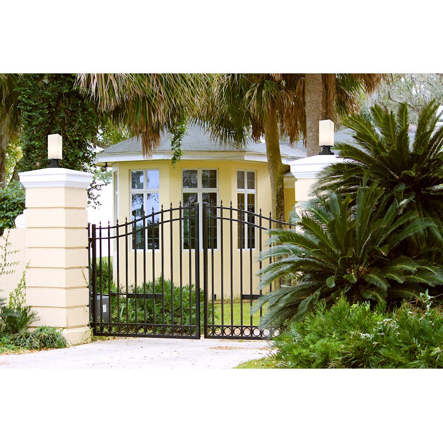 Z-Lite Sana 2 Light SQ Outdoor Pier Mount, Black/White Opal
