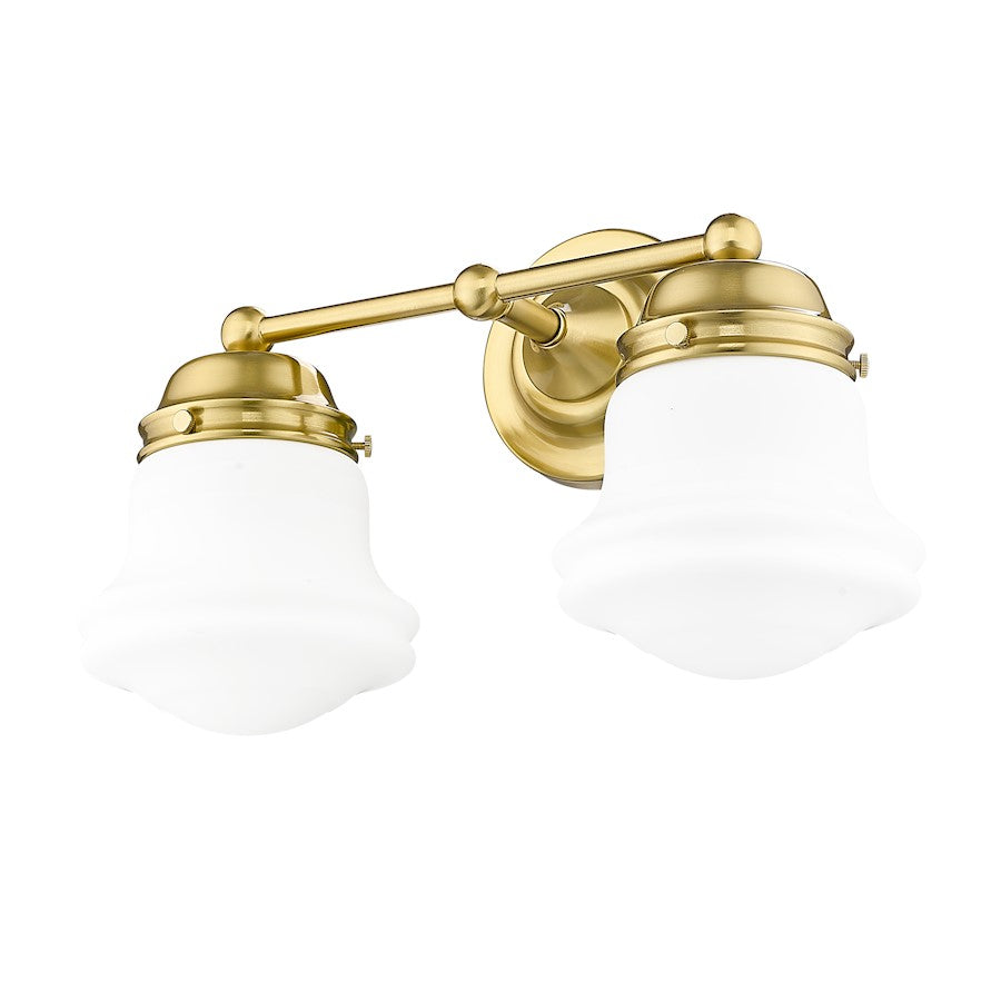 2 Light Bathroom Vanity Light, Luxe Gold