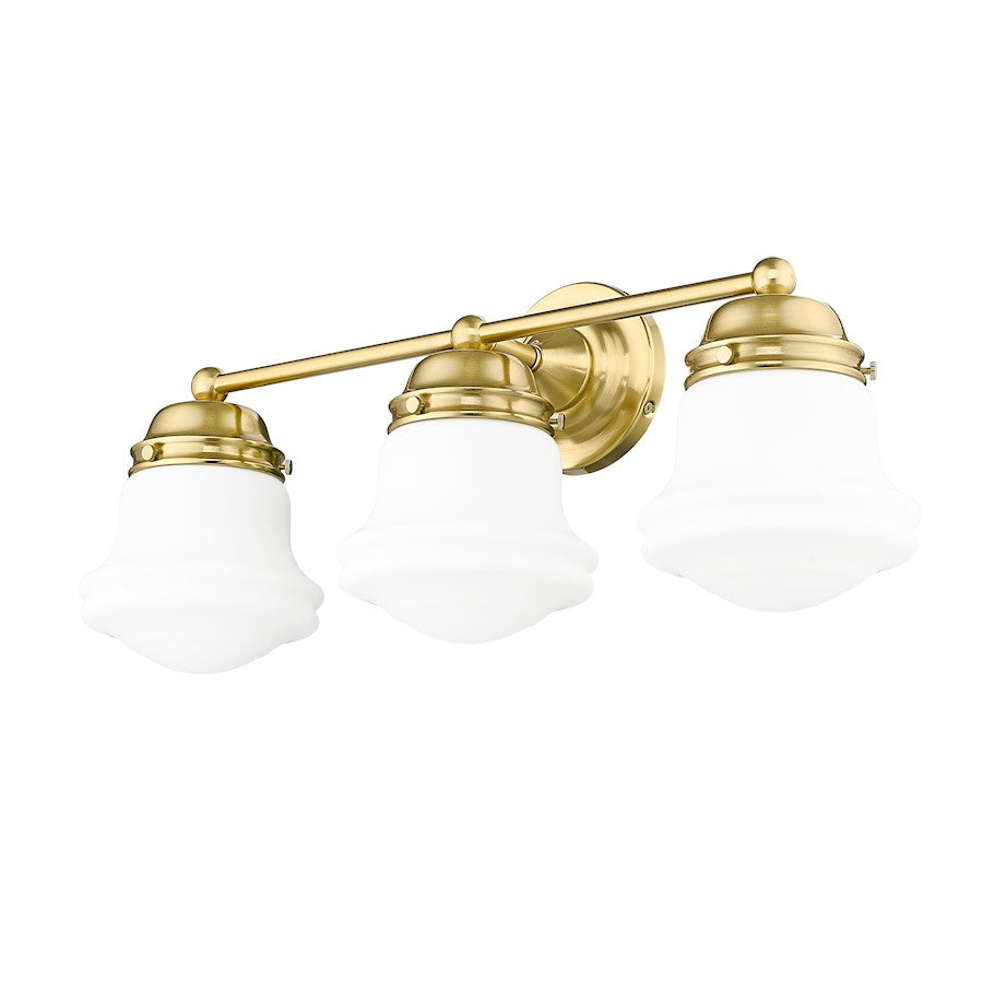 3 Light Bathroom Vanity Light, Luxe Gold