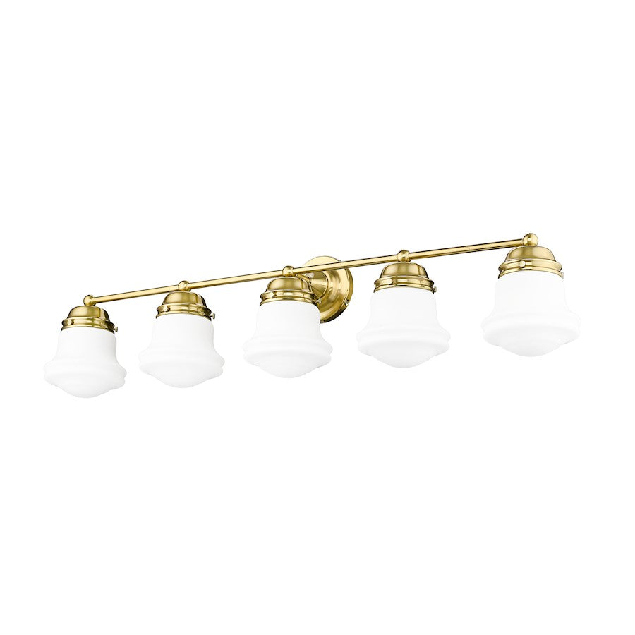 5 Light Bathroom Vanity Light, Luxe Gold