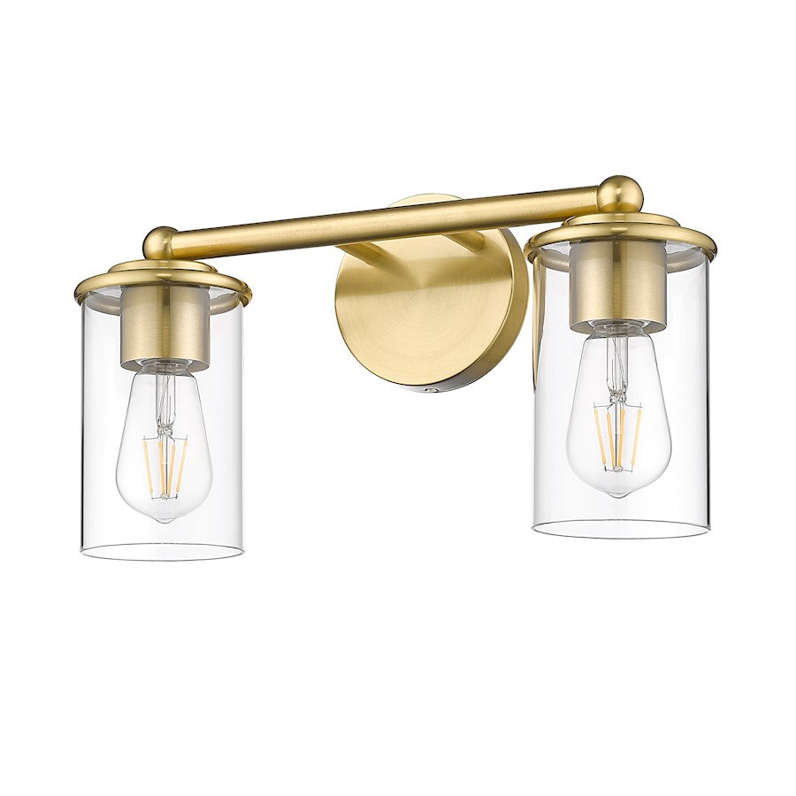 2 Light Bathroom Vanity Light, Luxe Gold