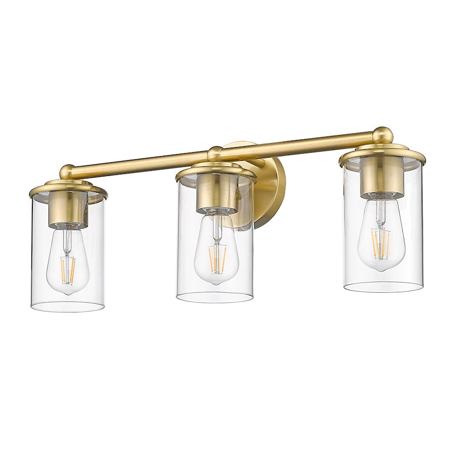 3 Light Bathroom Vanity Light, Luxe Gold