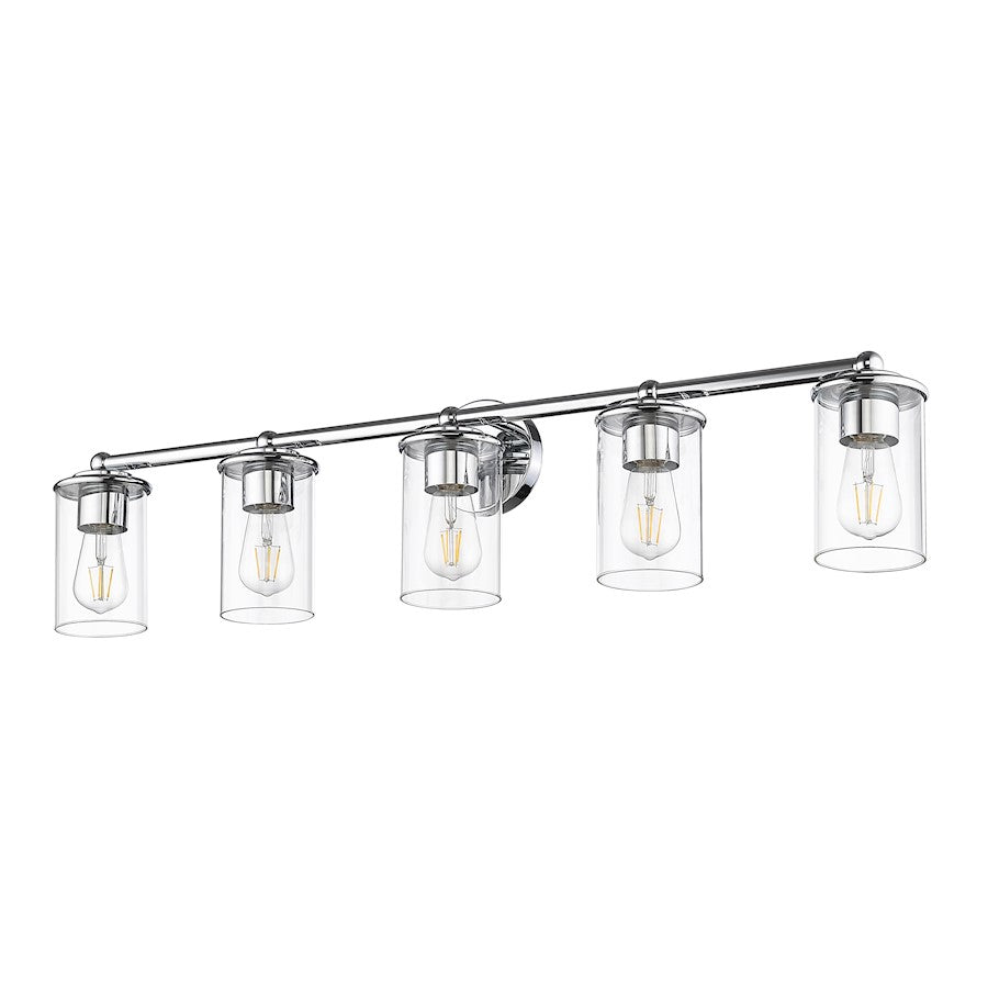 5 Light Bathroom Vanity Light, Chrome
