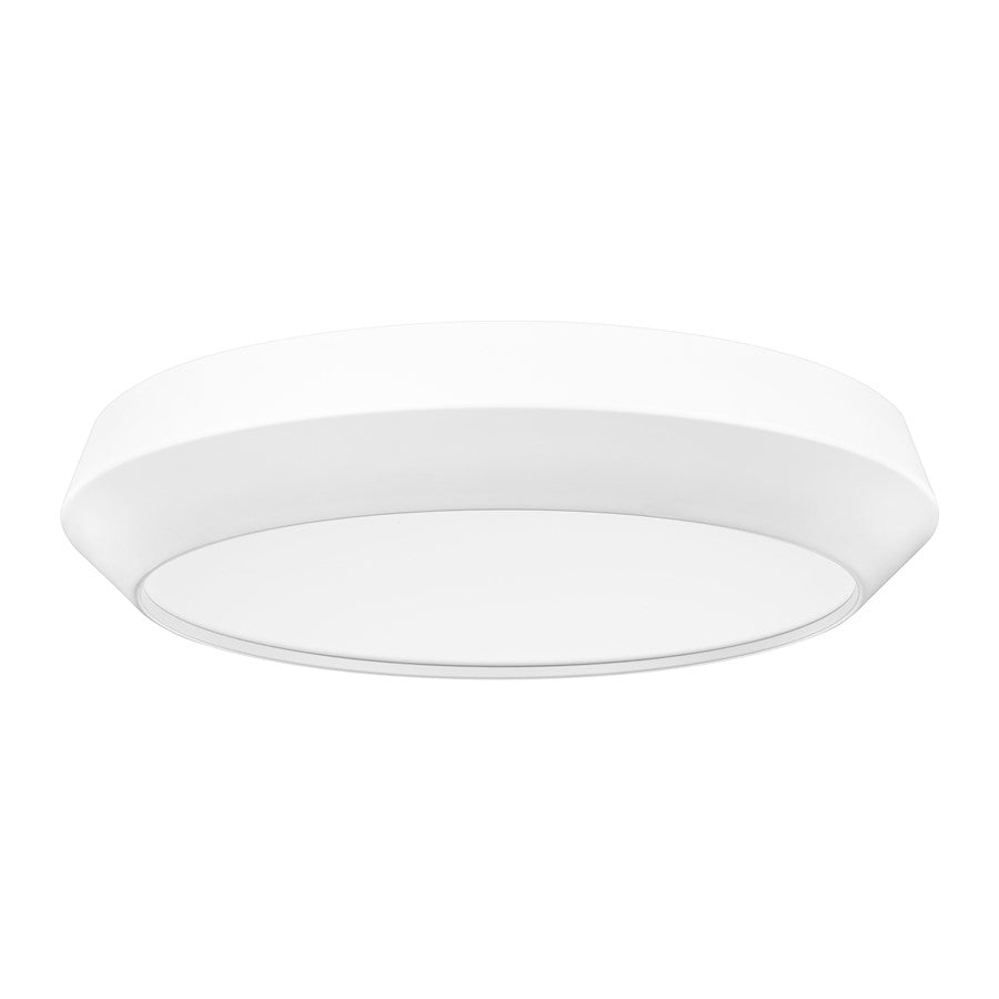 Z-Lite Quasars 1 Light 16" Flush Mount, Matte White/White