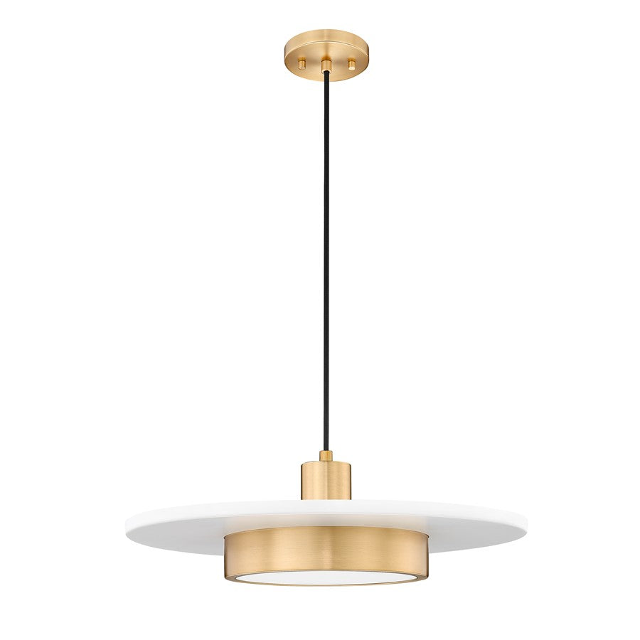 Z-Lite Ludo 1Lt 20" Pendant, White/Gold/Frosted