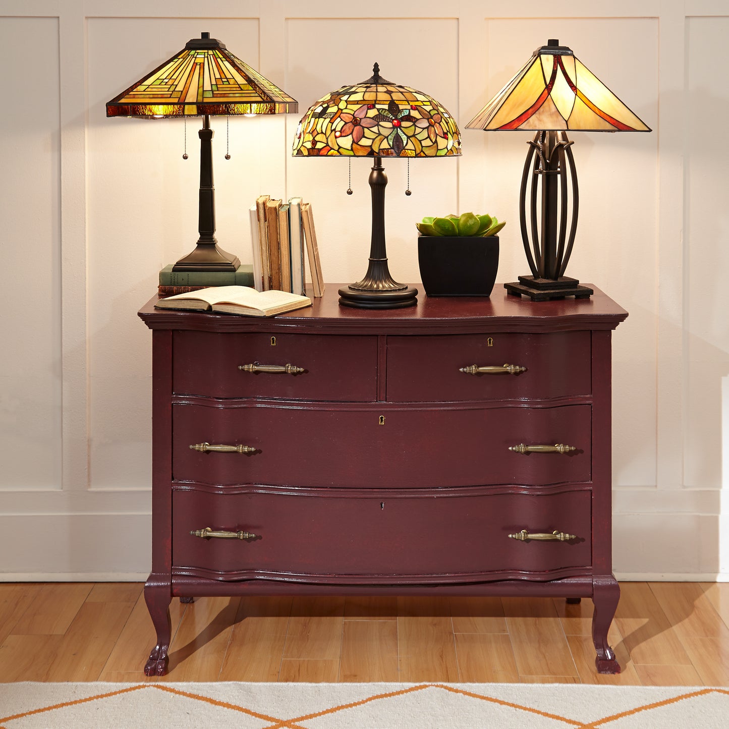 Kami Tiffany Table Lamp, Vintage Bronze