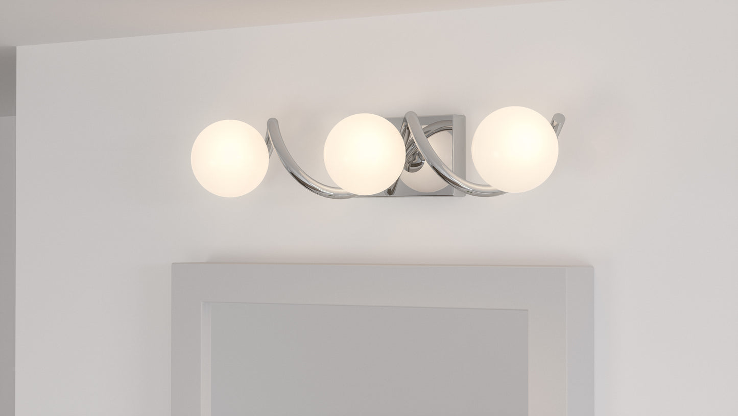 23" Bathroom Vanity Light, Polished Chrome