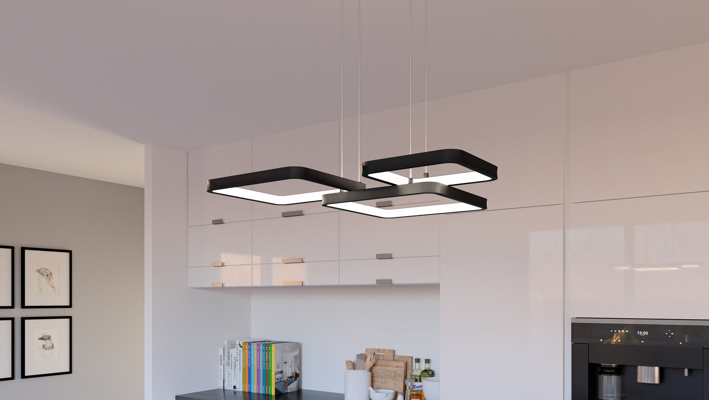LED Pendant, Matte Black