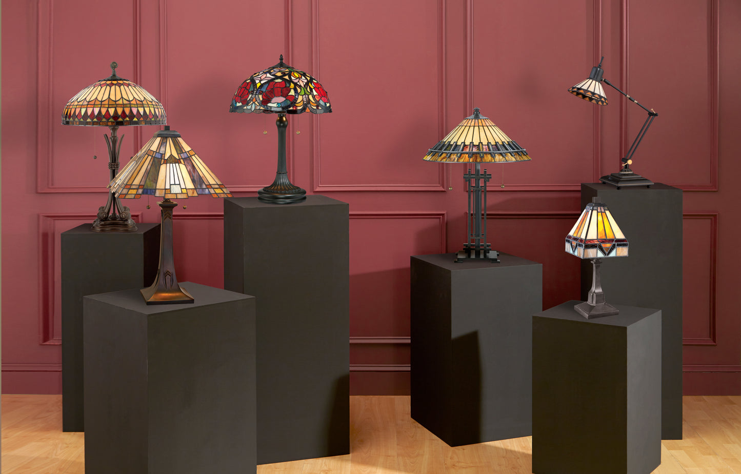 West End Tiffany Table Lamp Brushed Bullion