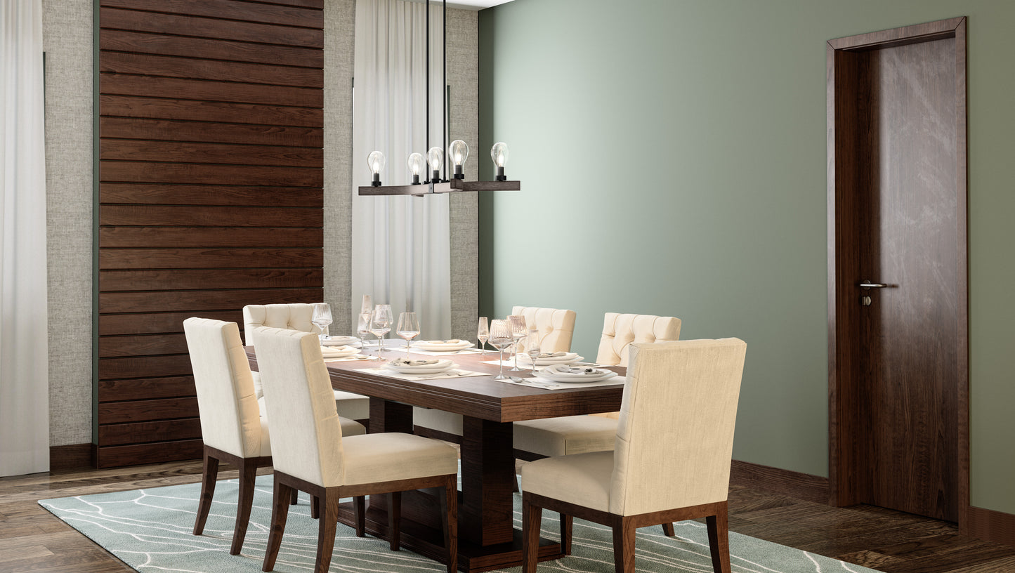 Quoizel Ojai 5 Light Outdoor Lantern, Matte Black/Clear