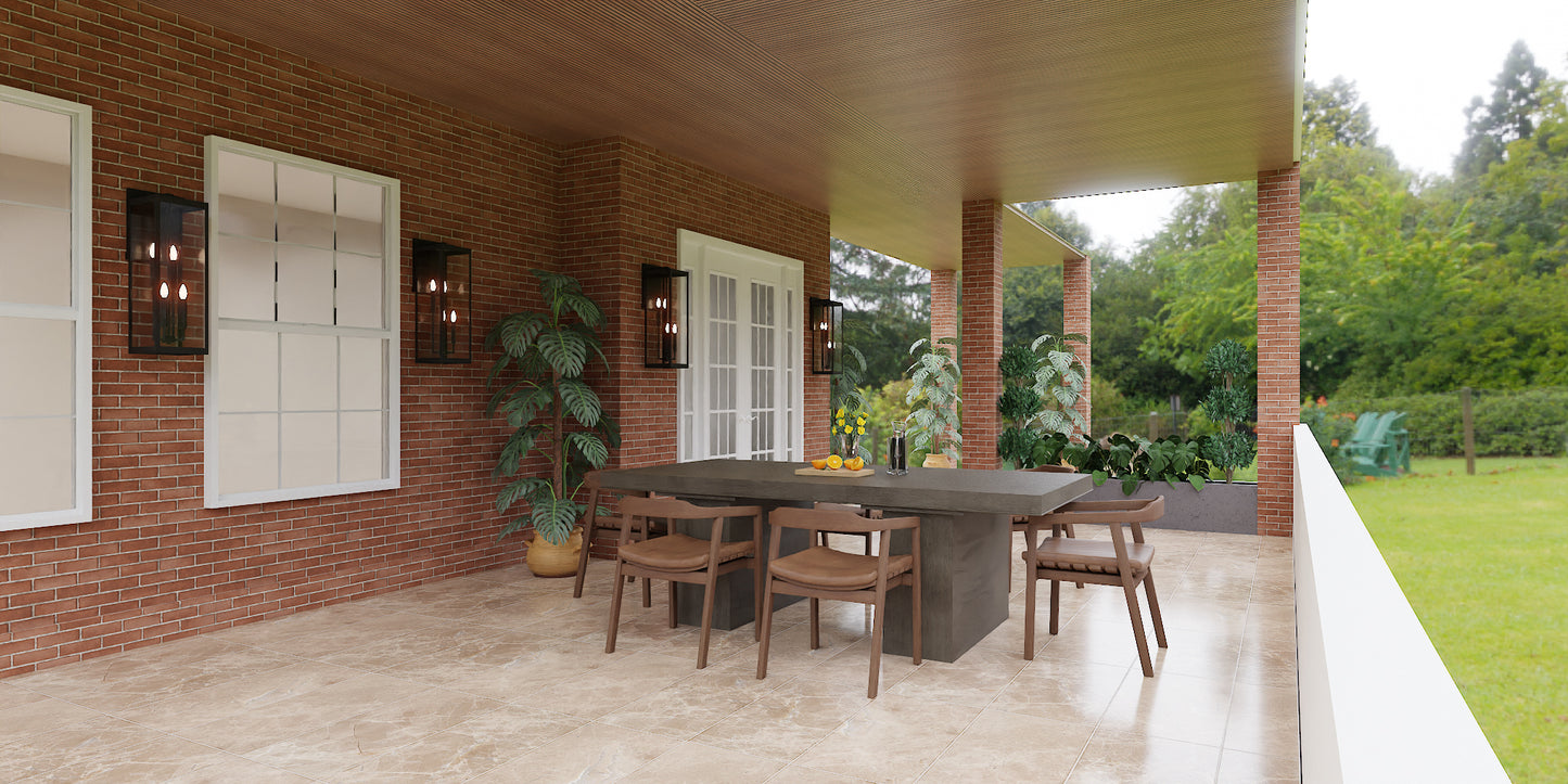 Quoizel Westover 4 Light Outdoor Lantern, Earth Black/Clear Beveled