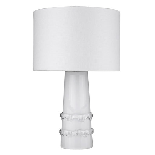 Trend Lighting Trend Home 17" 1 Light Table Lamp, White/Seasalt Drum - TT80170WH