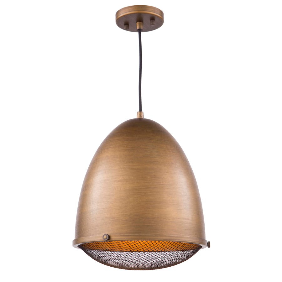 Artcraft Retro Loft 1 Light 15" Pendant, Bronze - AC10312