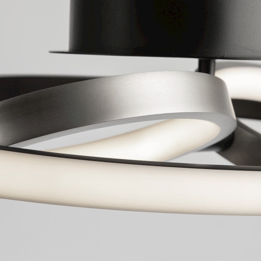 LED Pendant, Brushed Brass/Clear